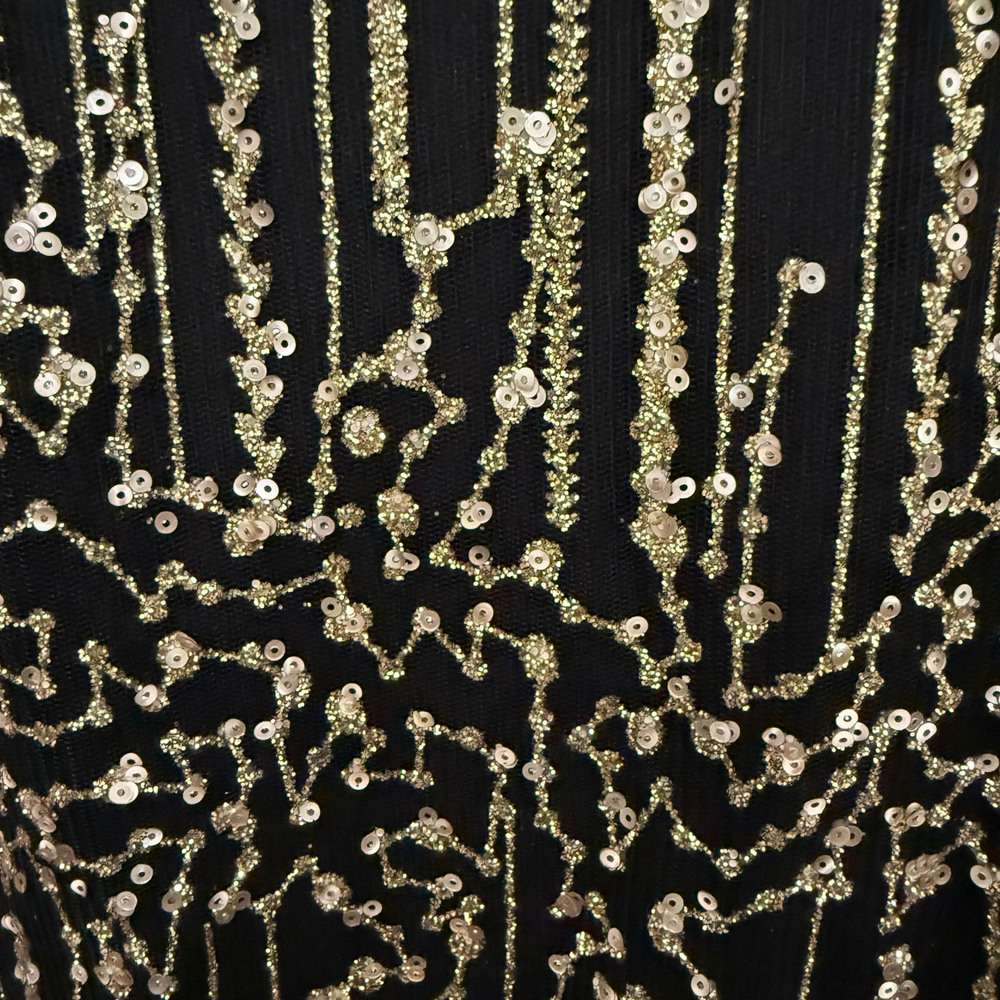 Ever Pretty Black & Gold Sequin Gown - Size L - Picture 5 of 6